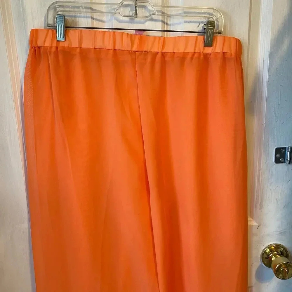 YMI Wide Leg See Through Belly Dance Beach Boho Casual Pants Women Plus Size 2X - Picture 7 of 8